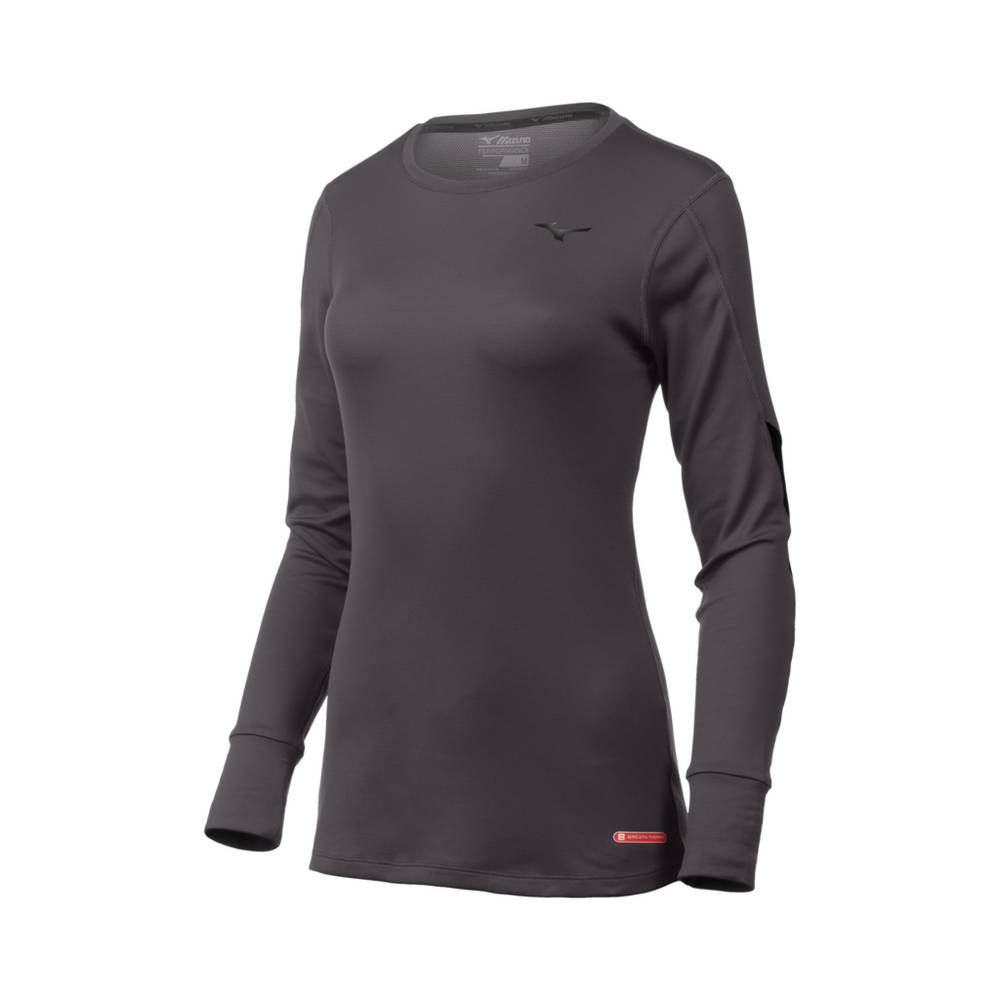 Base Layer Mizuno Breath Thermo® Long Sleeve - Mulher - Cinzentas - ZYRGX7682